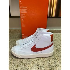 Nike White and Orange Athletic Shoes